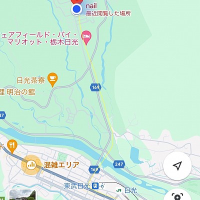 日光駅からの地図